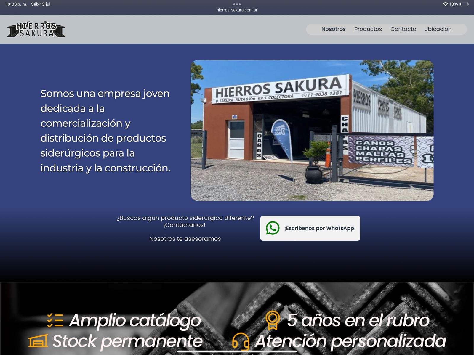 Hierros Sakura (Landing page)